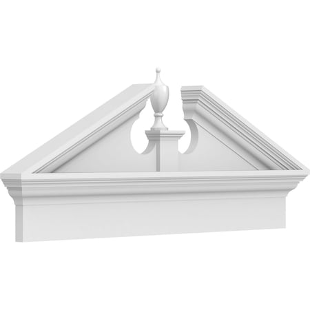 Ekena Millwork Acorn Architectural Grade PVC Combination Pediment, 36"W x 15-7/8"H x 2-3/4"P (Pitch 6/12) PEDPC036X160ACR00